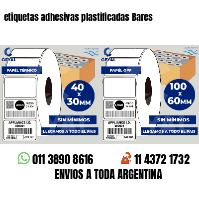 etiquetas adhesivas plastificadas Bares