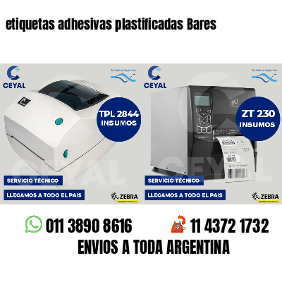 etiquetas adhesivas plastificadas Bares