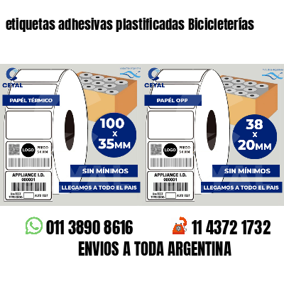 etiquetas adhesivas plastificadas Bicicleterías