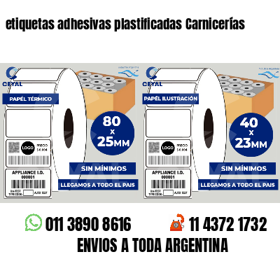 etiquetas adhesivas plastificadas Carnicerías