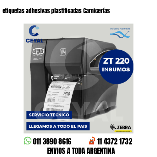 etiquetas adhesivas plastificadas Carnicerías