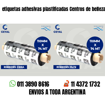 etiquetas adhesivas plastificadas Centros de belleza