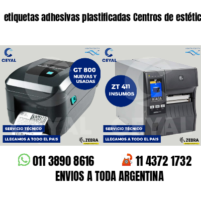 etiquetas adhesivas plastificadas Centros de estética