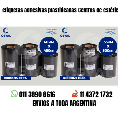 etiquetas adhesivas plastificadas Centros de estética