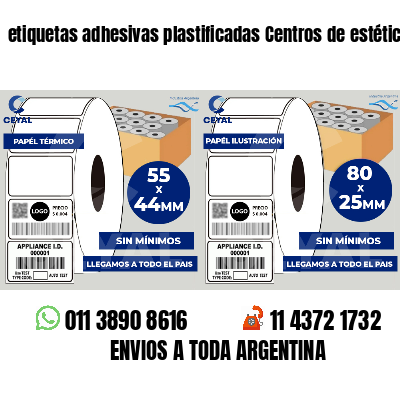 etiquetas adhesivas plastificadas Centros de estética