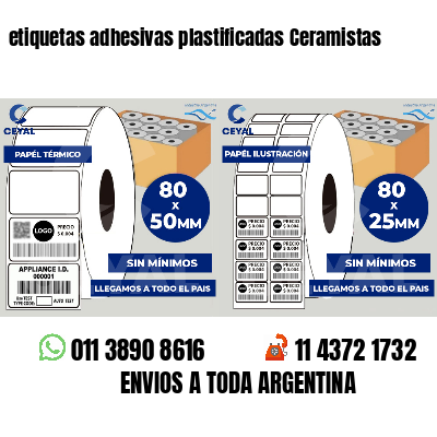 etiquetas adhesivas plastificadas Ceramistas