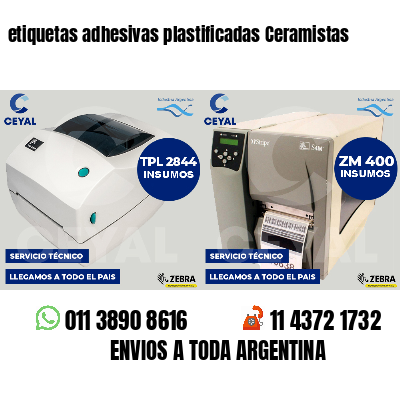etiquetas adhesivas plastificadas Ceramistas