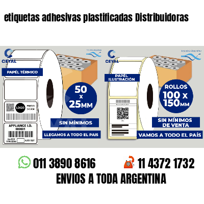 etiquetas adhesivas plastificadas Distribuidoras