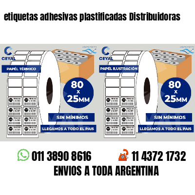 etiquetas adhesivas plastificadas Distribuidoras
