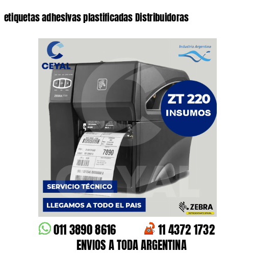 etiquetas adhesivas plastificadas Distribuidoras