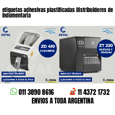 etiquetas adhesivas plastificadas Distribuidores de indumentaria