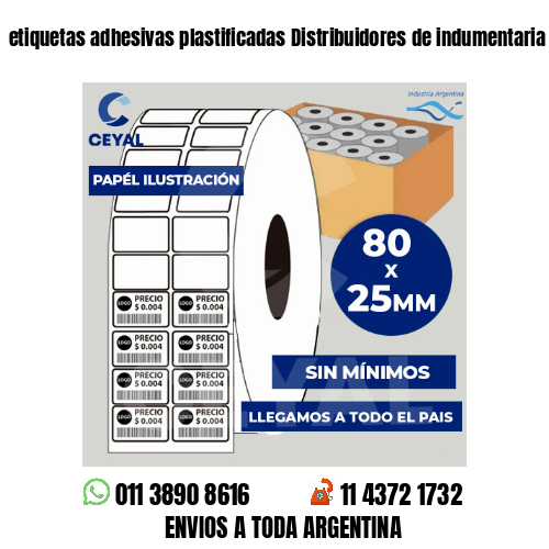 etiquetas adhesivas plastificadas Distribuidores de indumentaria