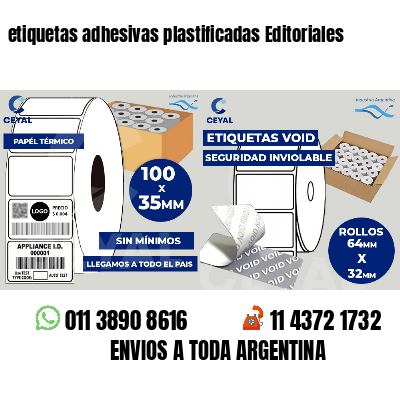 etiquetas adhesivas plastificadas Editoriales