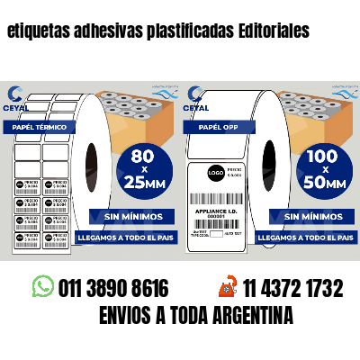 etiquetas adhesivas plastificadas Editoriales