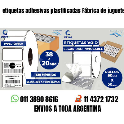 etiquetas adhesivas plastificadas Fábrica de juguetes
