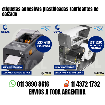 etiquetas adhesivas plastificadas Fabricantes de calzado