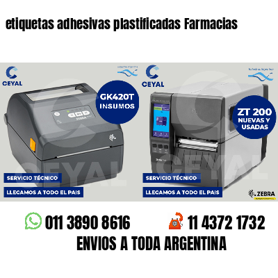 etiquetas adhesivas plastificadas Farmacias