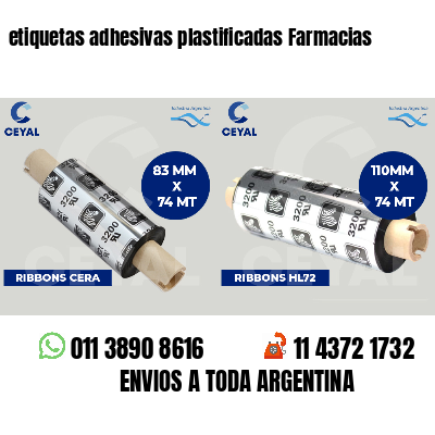 etiquetas adhesivas plastificadas Farmacias