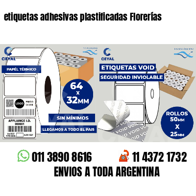 etiquetas adhesivas plastificadas Florerías
