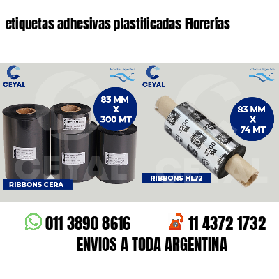 etiquetas adhesivas plastificadas Florerías