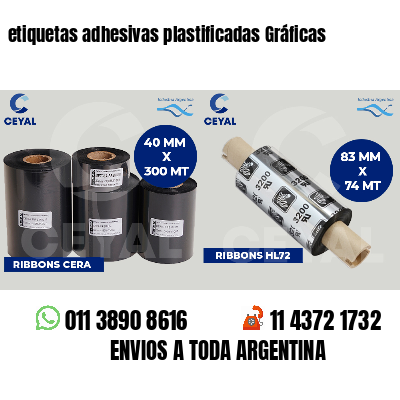 etiquetas adhesivas plastificadas Gráficas