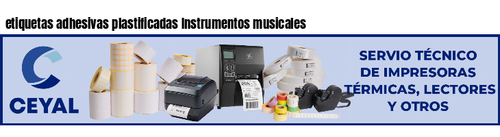 etiquetas adhesivas plastificadas Instrumentos musicales