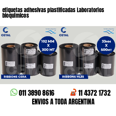 etiquetas adhesivas plastificadas Laboratorios bioquímicos