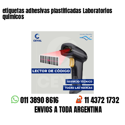 etiquetas adhesivas plastificadas Laboratorios químicos