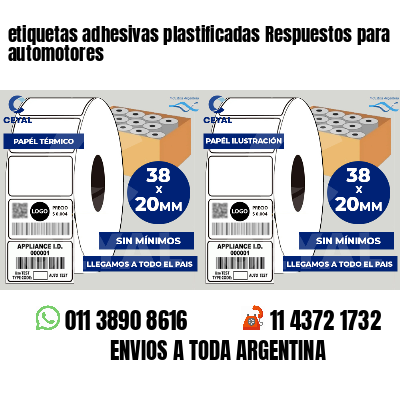 etiquetas adhesivas plastificadas Respuestos para automotores