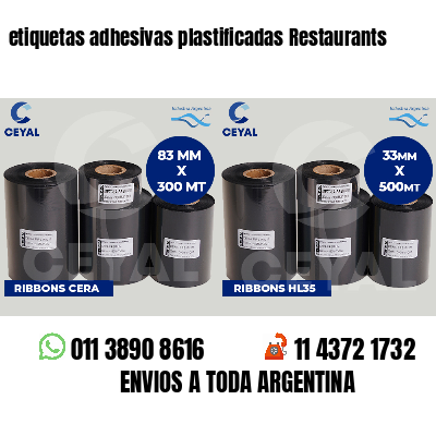 etiquetas adhesivas plastificadas Restaurants