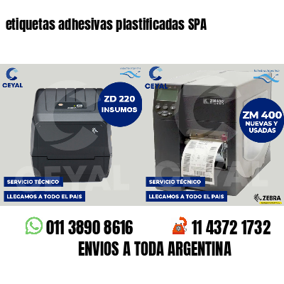etiquetas adhesivas plastificadas SPA