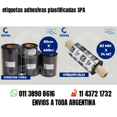 etiquetas adhesivas plastificadas SPA
