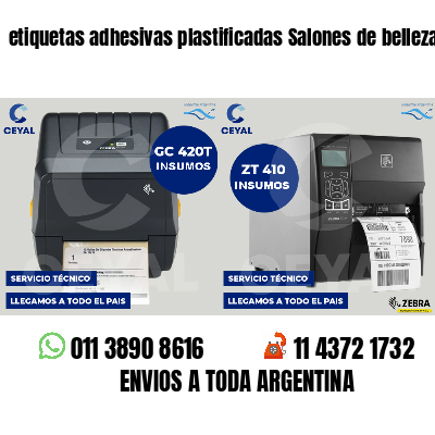etiquetas adhesivas plastificadas Salones de belleza