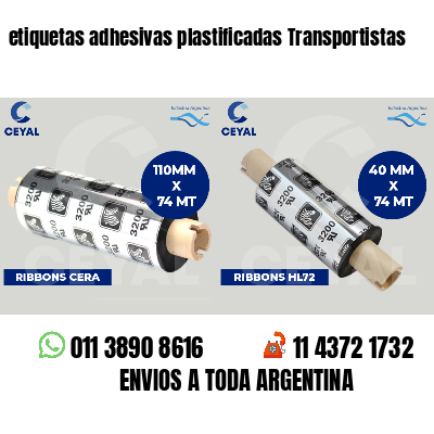 etiquetas adhesivas plastificadas Transportistas