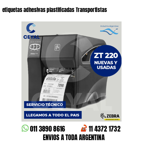 etiquetas adhesivas plastificadas Transportistas