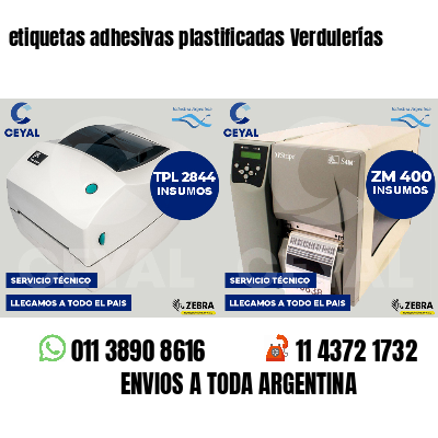 etiquetas adhesivas plastificadas Verdulerías