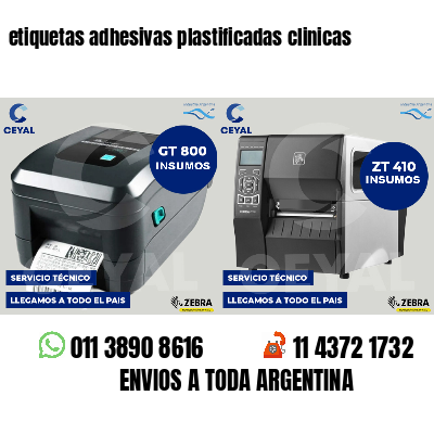 etiquetas adhesivas plastificadas clinicas
