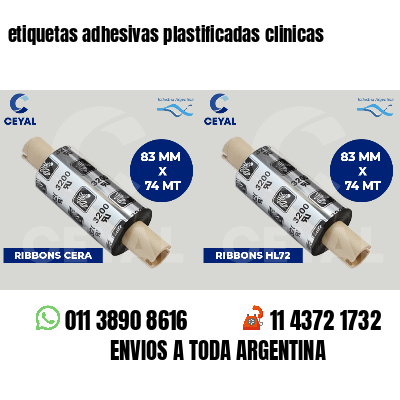etiquetas adhesivas plastificadas clinicas