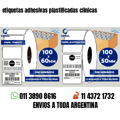etiquetas adhesivas plastificadas clinicas