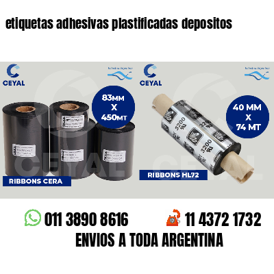 etiquetas adhesivas plastificadas depositos