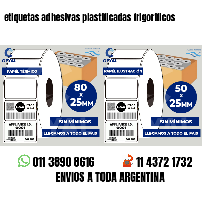 etiquetas adhesivas plastificadas frigorificos