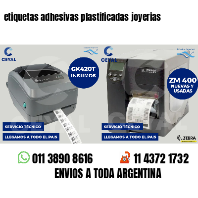 etiquetas adhesivas plastificadas joyerias