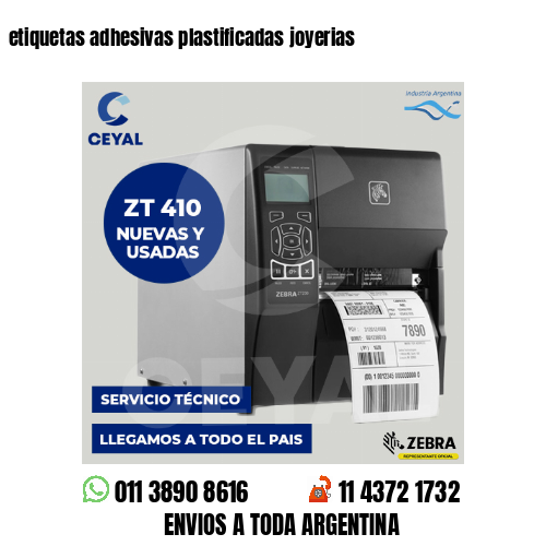 etiquetas adhesivas plastificadas joyerias