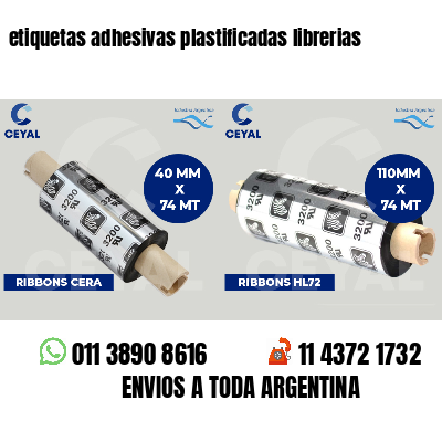 etiquetas adhesivas plastificadas librerias