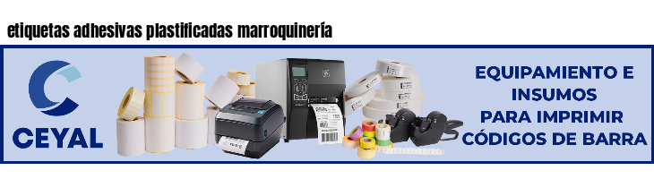 etiquetas adhesivas plastificadas marroquinería