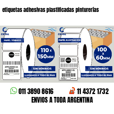 etiquetas adhesivas plastificadas pinturerías