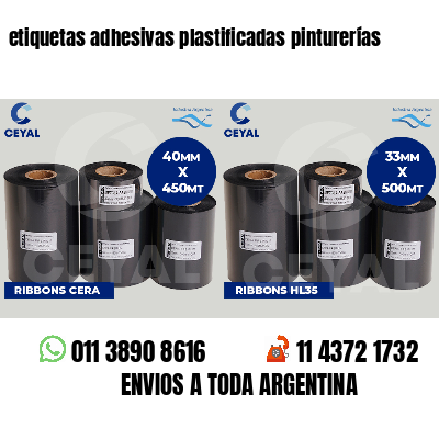 etiquetas adhesivas plastificadas pinturerías