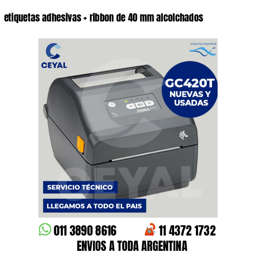 etiquetas adhesivas   ribbon de 40 mm alcolchados