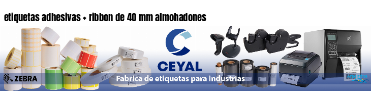 etiquetas adhesivas ribbon de 40 mm almohadones