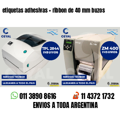 etiquetas adhesivas   ribbon de 40 mm buzos